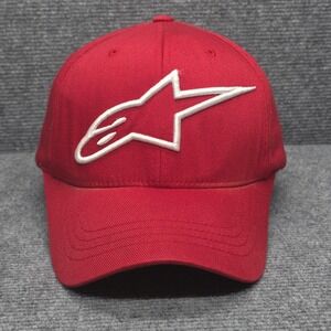 Alpinestars Hat Cap Fitted Mens XL Red Flexfit Logo Moto Motorcycle Sports